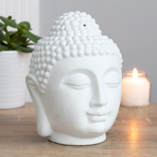 WHITE BUDDHA OIL BURNER - LARGE